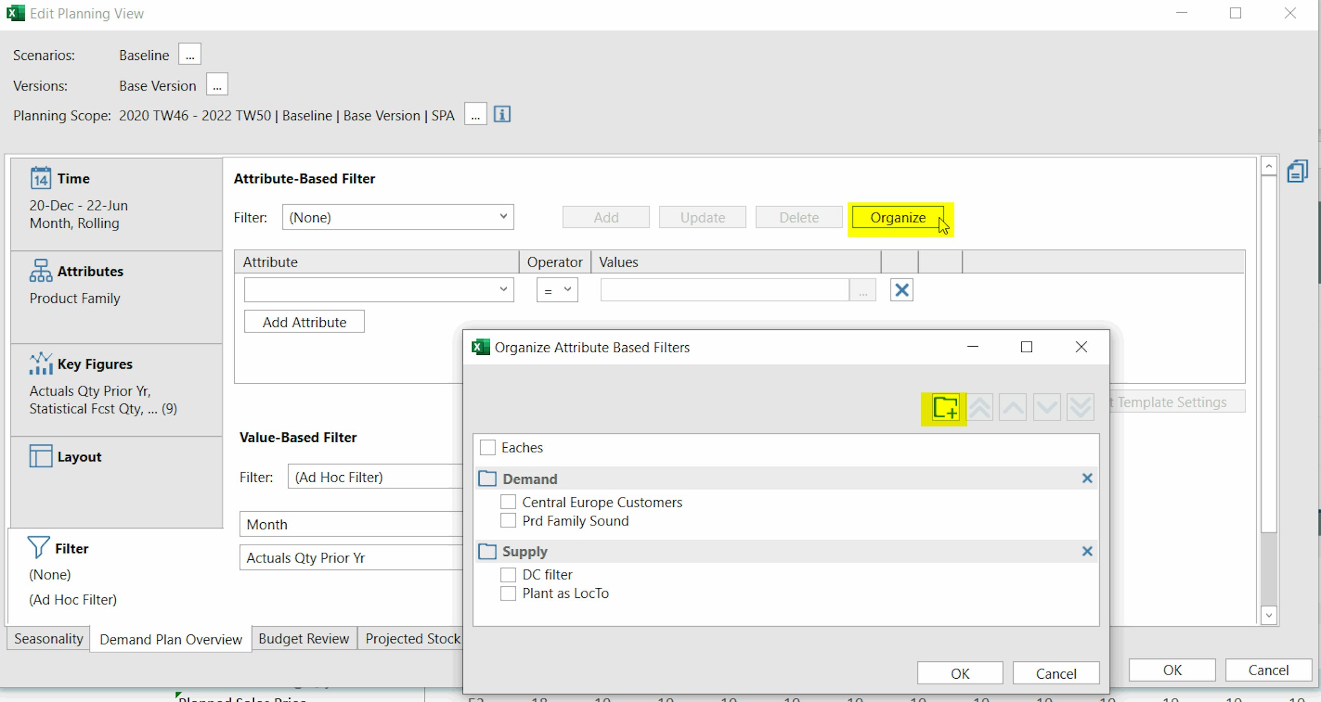Filter folder create