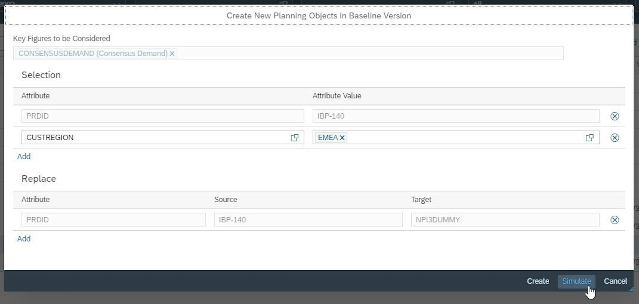 Npis planning object criteria