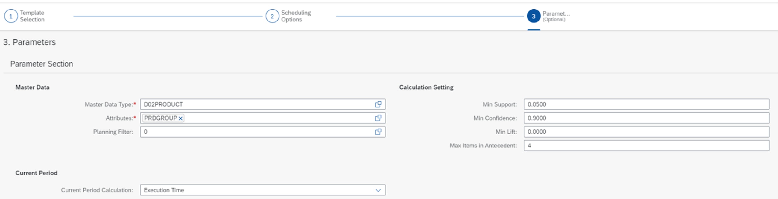 Parameter setting