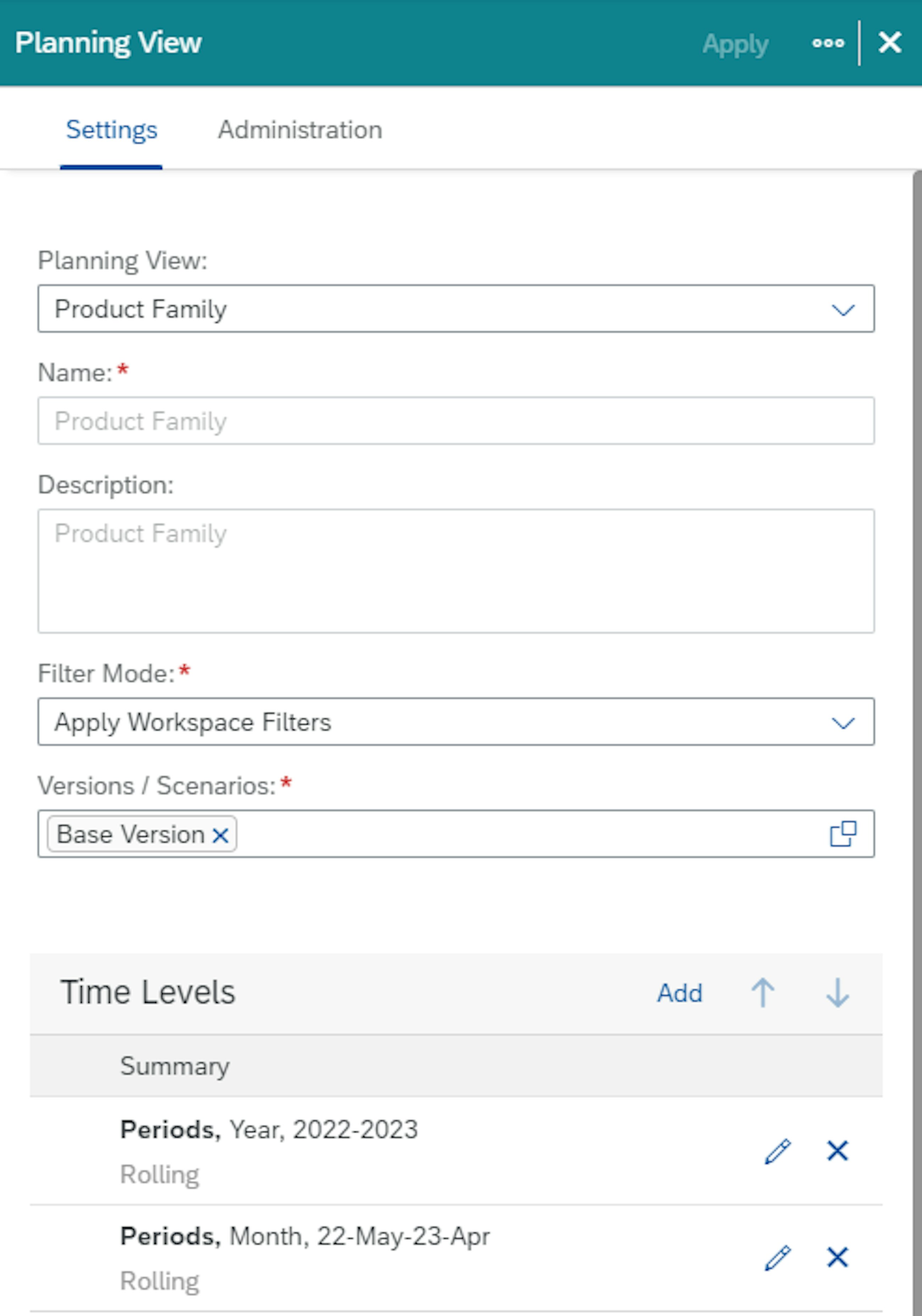 Workspace setting