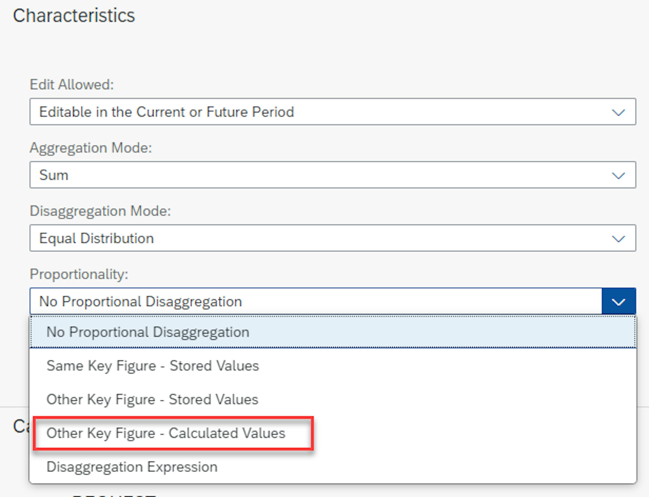 Disaggregation options