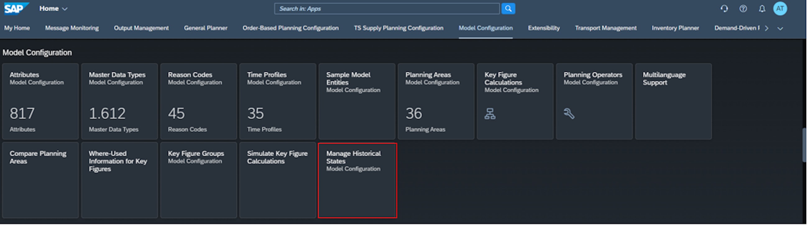 Manage historical states app