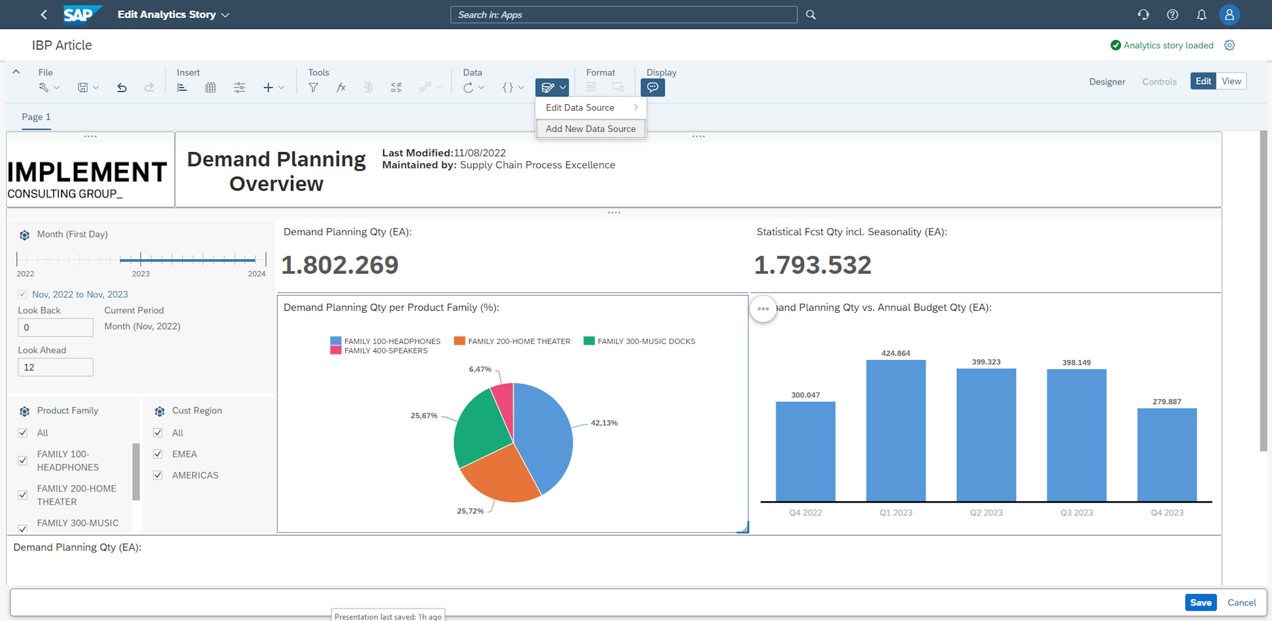 Manage analytics stories blend planning areas 4